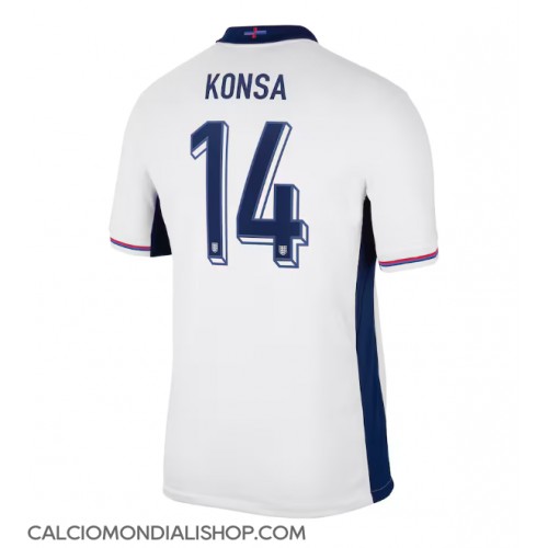 Maglie da calcio Inghilterra Ezri Konsa #14 Prima Maglia Europei 2024 Manica Corta